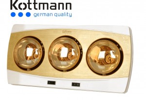 Đèn sưởi nhà tắm Kottmann K3BH (3 bóng, màu vàng)