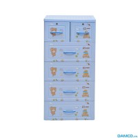 Tủ nhựa Song Long Panda 5 tầng 6 ngăn PD2D-5