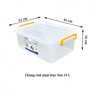 Thùng chữ nhật 15L (Nhựa Duy Tân)