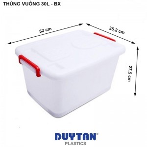 Thùng vuông 30L (Nhựa Duy Tân)