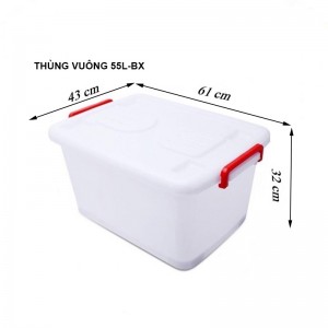 Thùng vuông 55L Nhựa Duy Tân