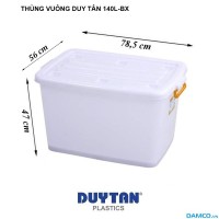 Thùng vuông nhựa Duy Tân 140L (MS: 0214)