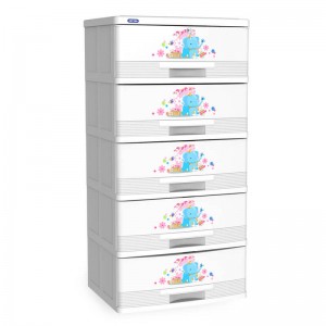 Tủ nhựa Duy Tân Đại Kiểu 5 tầng - trắng