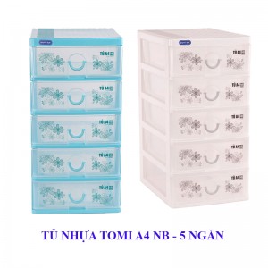 Tủ nhựa Duy Tân Tomi A4 NB - 5 ngăn. No.343/5