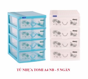 Tủ nhựa Duy Tân Tomi A4 NB - 4 ngăn. No.343/4