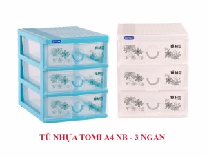 Tủ nhựa Duy Tân Tomi A4 NB - 3 ngăn. No.343/3