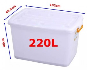 Thùng vuông nhựa chữ nhật 220L