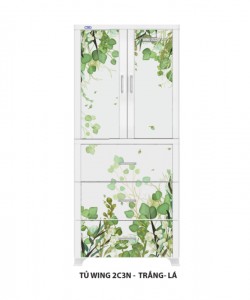 Tủ nhựa Duy Tân Wing-2C-3N - Trắng