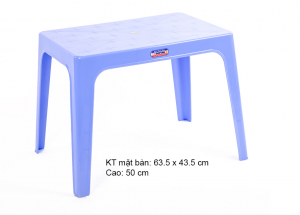 Bàn nhựa chữ nhật Duy Tân 821BA (xanh dương, đỏ, xanh lá, vàng)