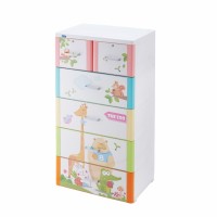 Tủ nhựa Duy Tân Tabi-L 5 tầng - Đa Sắc (Hươu Cao Cổ)