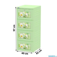 Tủ nhựa Duy Tân Tano 4 tầng (màu xanh lá)