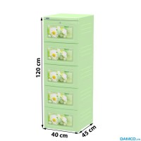 Tủ nhựa Duy Tân Tano 5 tầng (màu xanh lá)