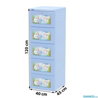 Tủ nhựa Duy Tân Tano 5 tầng (màu xanh dương)