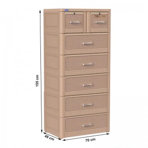 Tủ nhựa Duy Tân Tabi L 6 tầng - Màu Nâu (Đan)