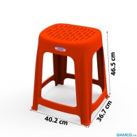 Ghế đẩu cao Oval Duy Tân - đỏ