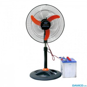 Quạt điện chạy ắc quy 12V Điện cơ 91 Bộ Quốc Phòng sải cánh 40cm, có tuốc năng