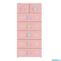 Tủ nhựa Duy Tân Mina Baby-L 6 tầng (màu hồng) | DAMCO