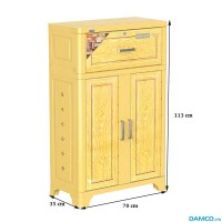 Tủ giày nhựa Duy Tân Suki 2C-1N (màu gỗ)