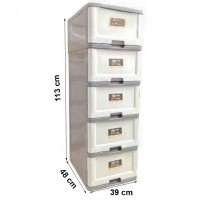 Tủ nhựa Song Long T880 5 tầng (màu ghi sáng)
