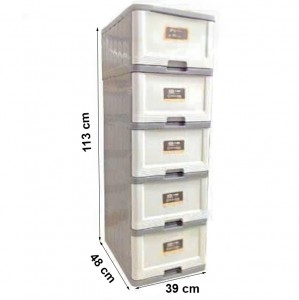 Tủ nhựa Song Long T880 5 tầng (màu ghi sáng)